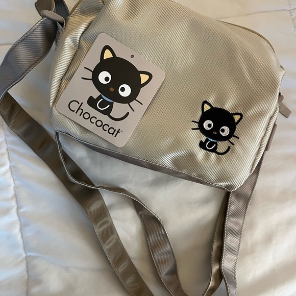 Chococat Sanrio Cream and Black Crossbody Bag - Picture 2 of 7